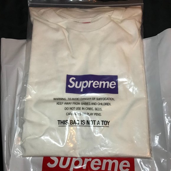 Supreme purple on white 1999 box logo t-shirt